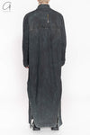 Boris Bidjan Saberi 24 autumn and winter mid-length multi-wear French coat trench coat craftsman German COAT1.D-FKU10002-DIRTY DENIM